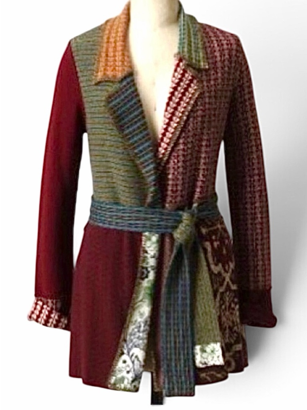 Gorgeous Sparrow Boho Patchwork Cardigan Sweater Jacket